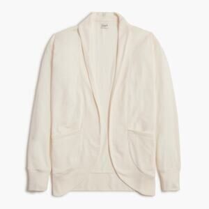 J Crew Factory Women's Soft Knit Wrap Cardigan Sweater Medium Ivory